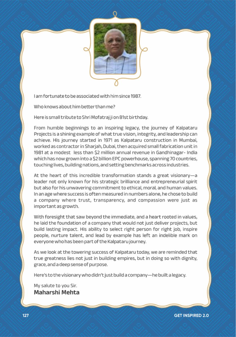 A Legacy still Unfolding - Mofatraj P Munot — page 129