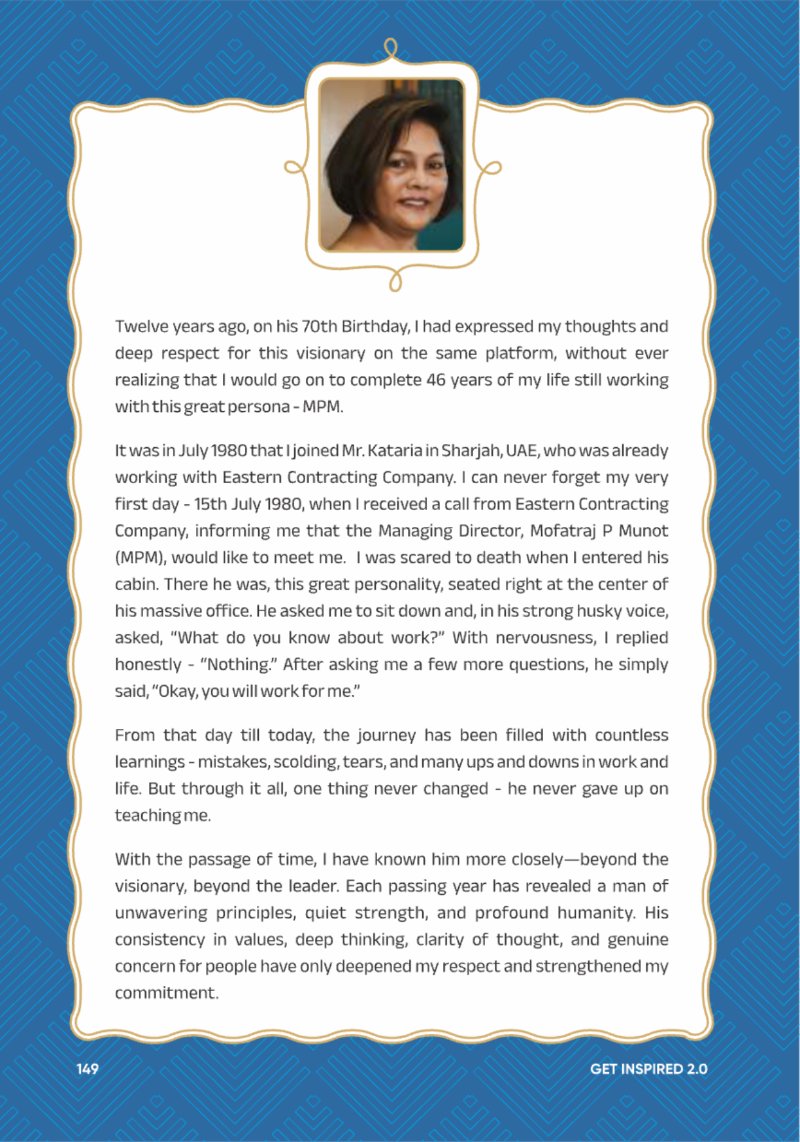 A Legacy still Unfolding - Mofatraj P Munot — page 151