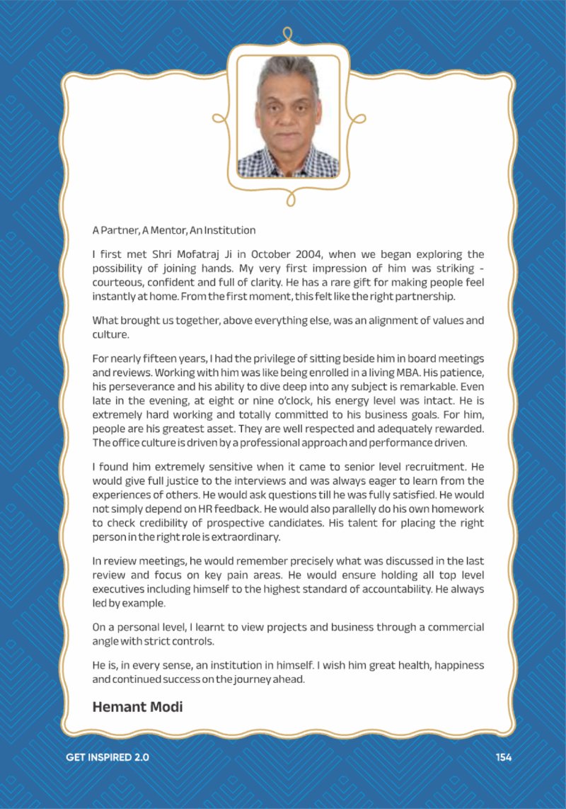 A Legacy still Unfolding - Mofatraj P Munot — page 156