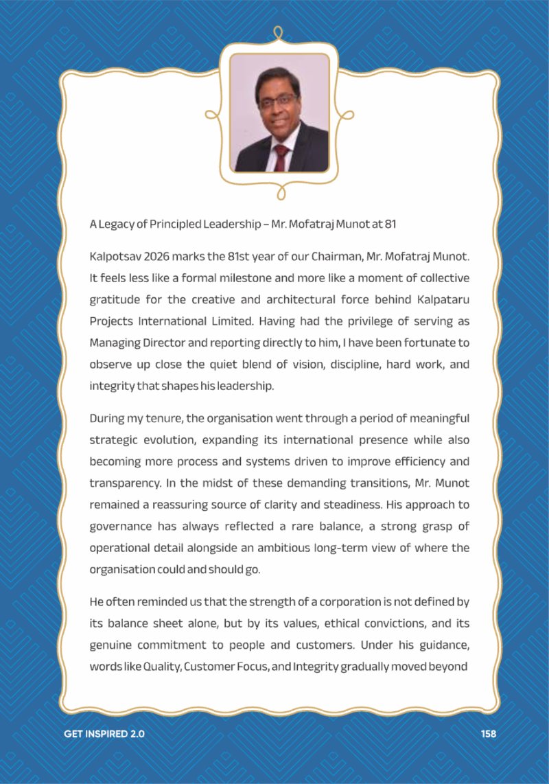 A Legacy still Unfolding - Mofatraj P Munot — page 160