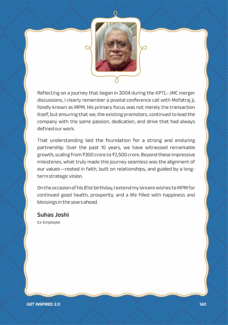 A Legacy still Unfolding - Mofatraj P Munot — page 162