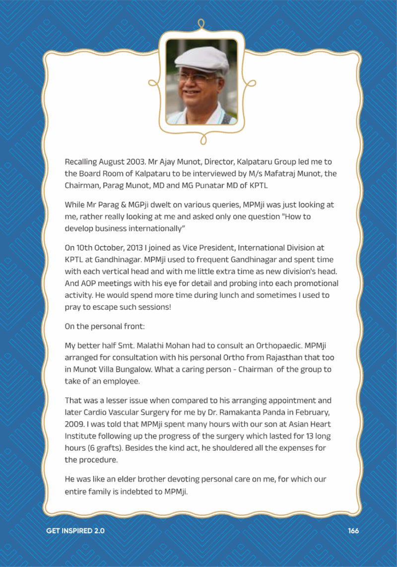 A Legacy still Unfolding - Mofatraj P Munot — page 168