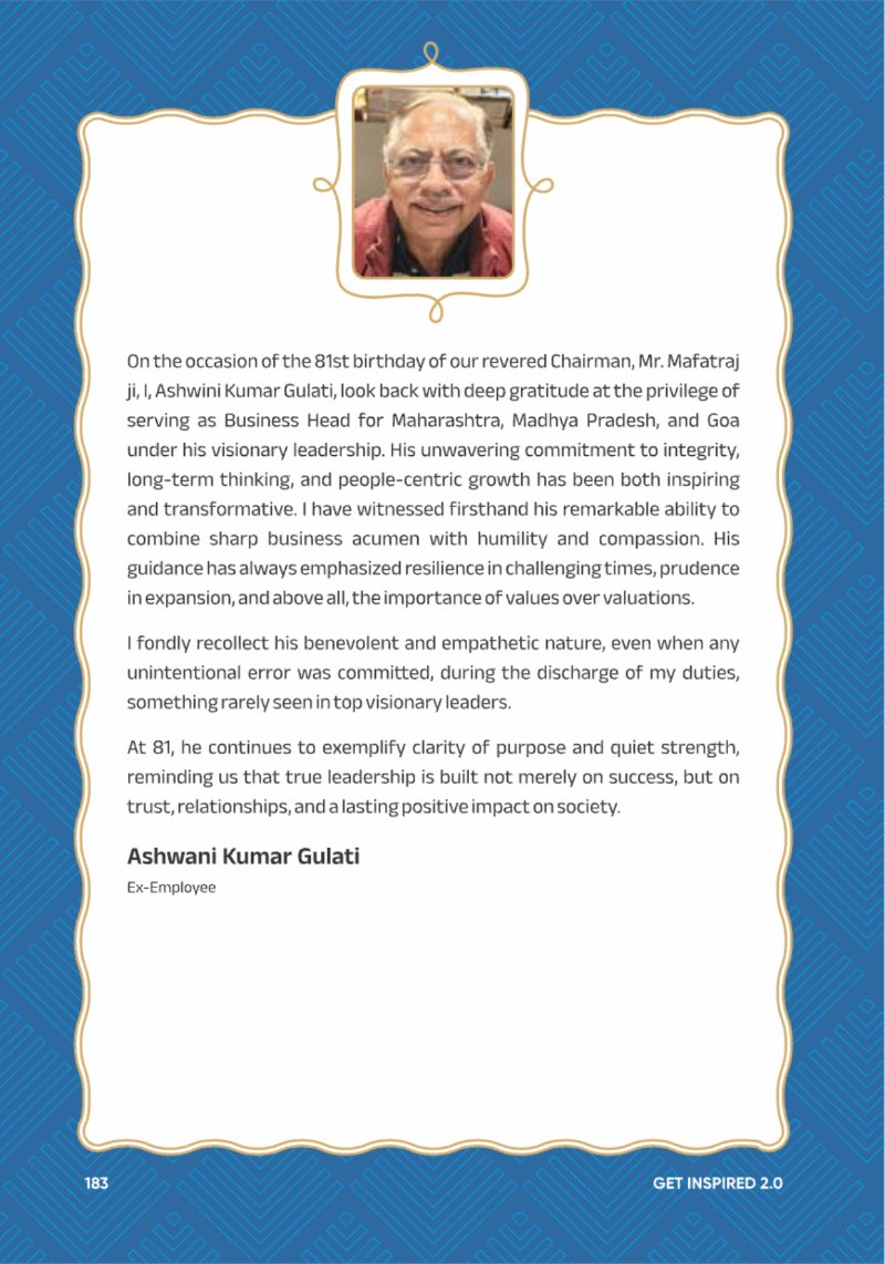 A Legacy still Unfolding - Mofatraj P Munot — page 185