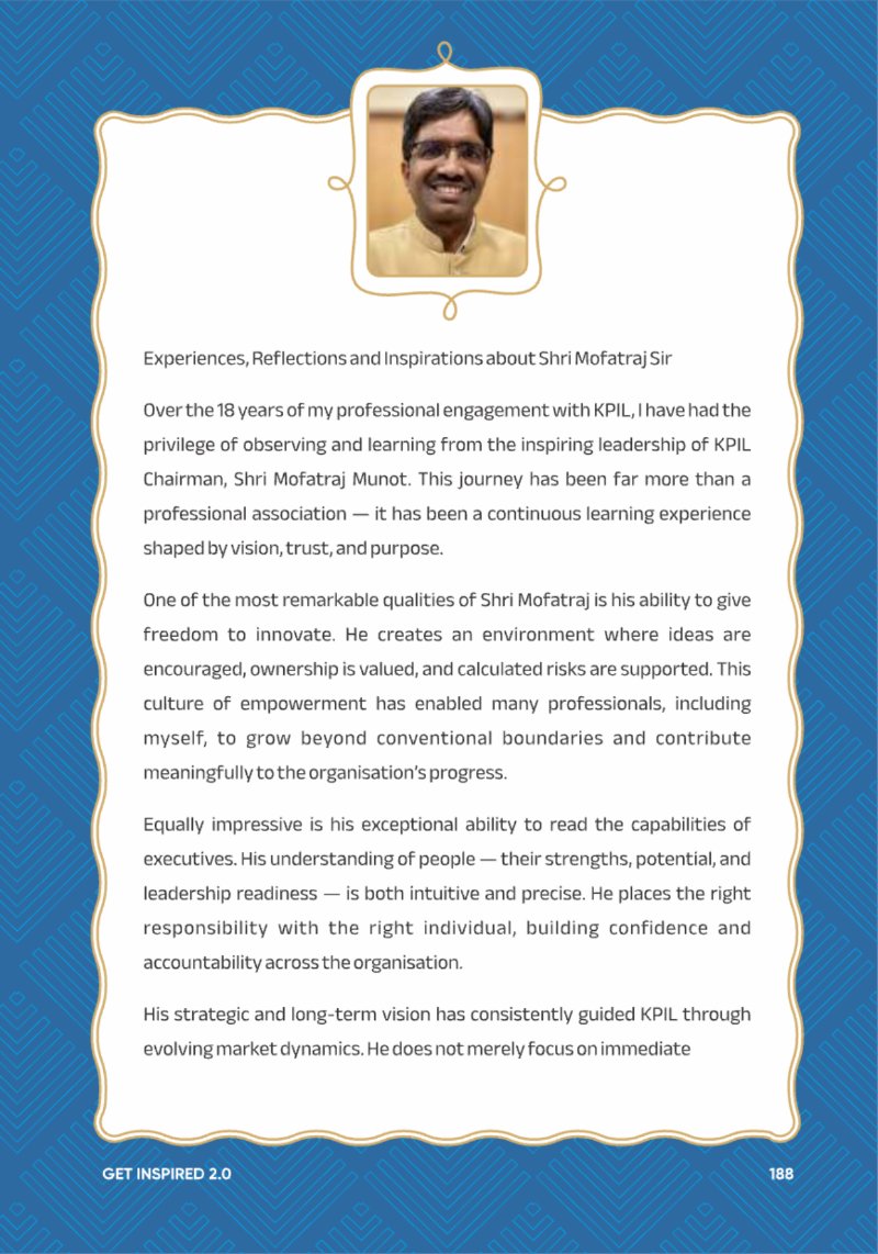 A Legacy still Unfolding - Mofatraj P Munot — page 190
