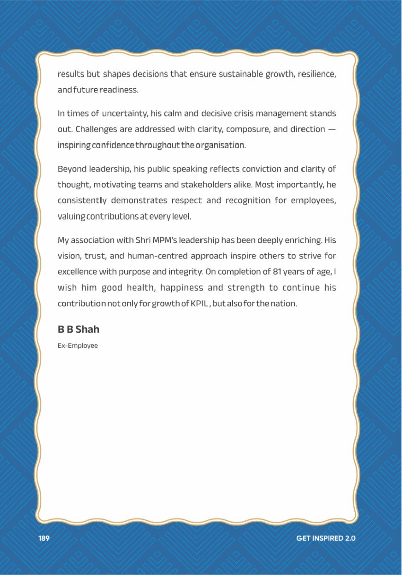 A Legacy still Unfolding - Mofatraj P Munot — page 191