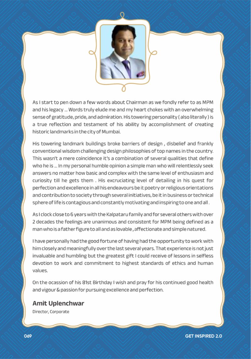 A Legacy still Unfolding - Mofatraj P Munot — page 71