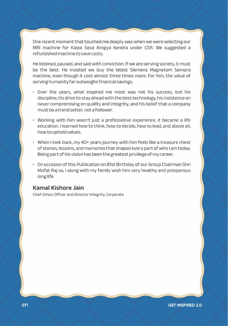 A Legacy still Unfolding - Mofatraj P Munot — page 73