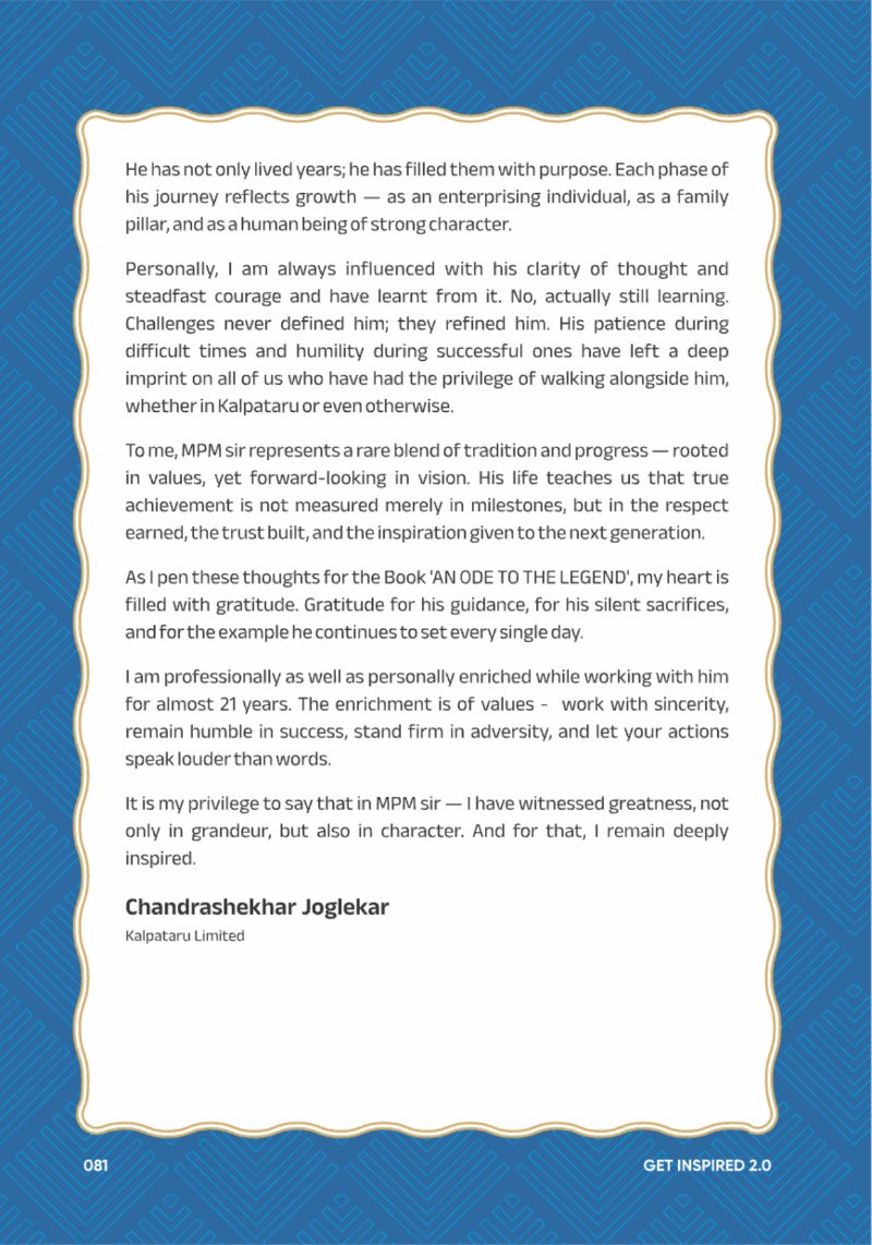 A Legacy still Unfolding - Mofatraj P Munot — page 83