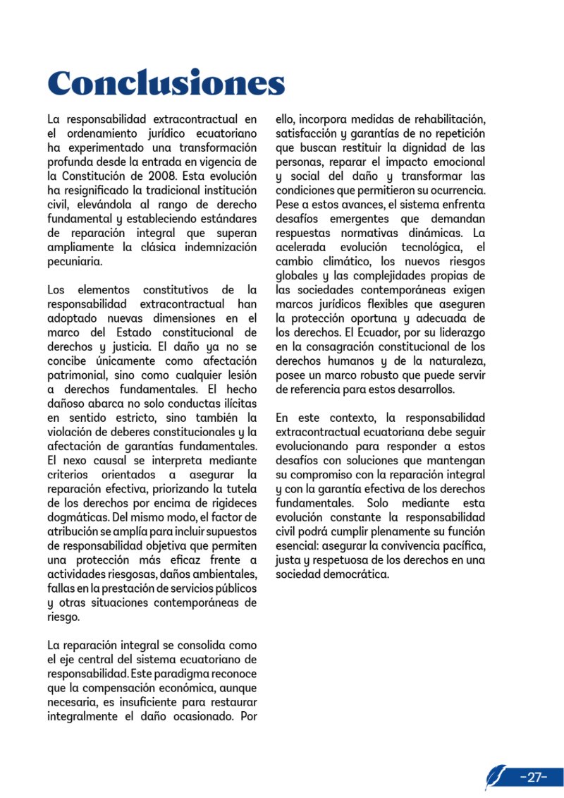 Revista de Derecho de Daños en el Ecuador — page 27