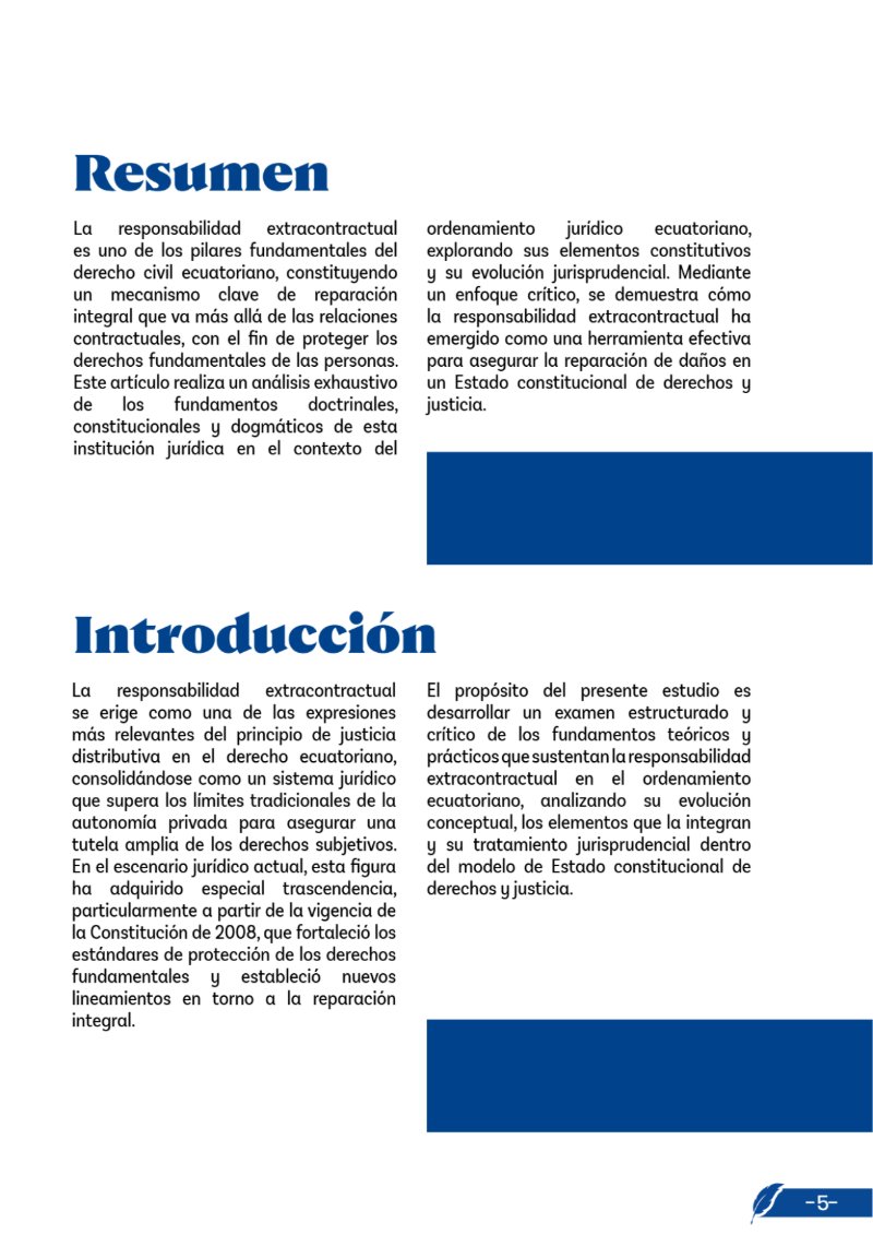 Revista de Derecho de Daños en el Ecuador — page 5