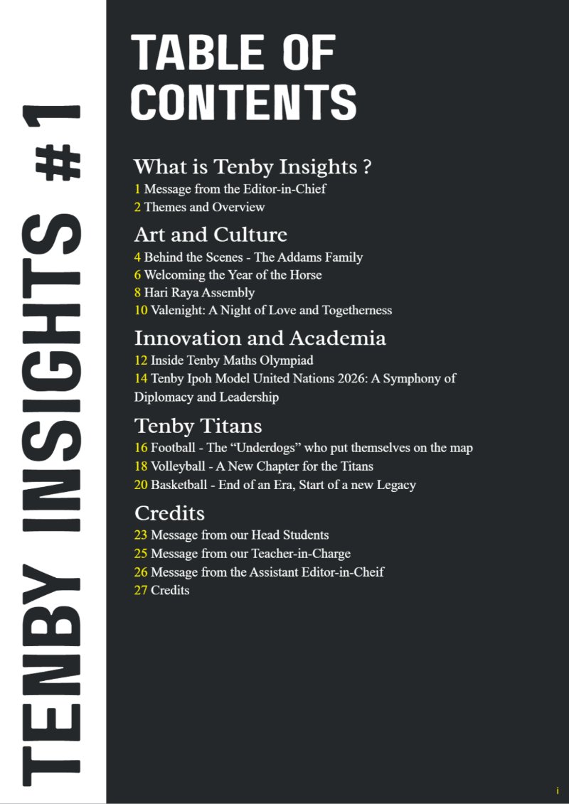 Tenby Insight Issue #1 - The First Page — page 2