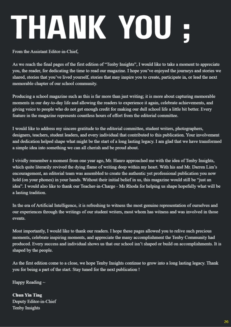 Tenby Insight Issue #1 - The First Page — page 28