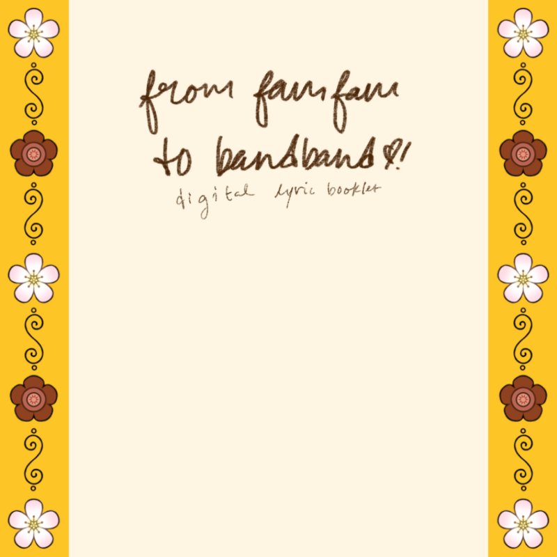 From FamFam to Band Band Lyric Booklet — page 1