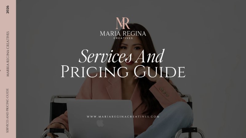 Services and Pricing Guide - Maria Regina Creatives — page 1