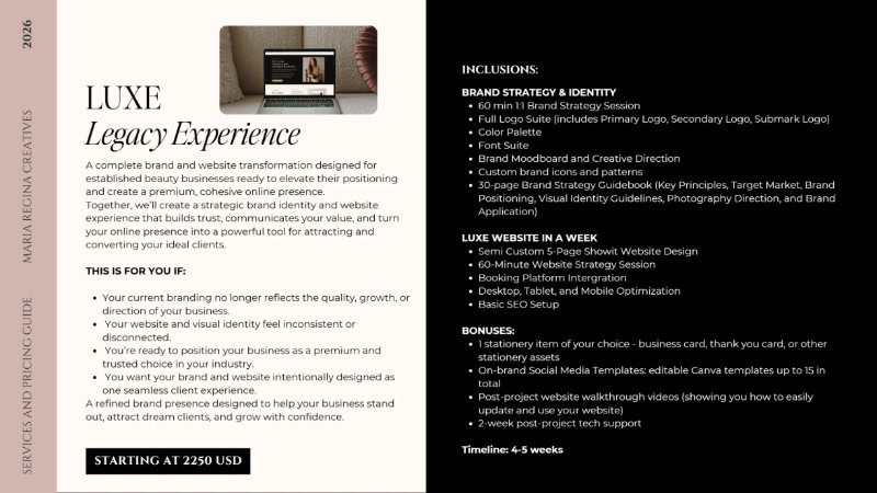 Services and Pricing Guide - Maria Regina Creatives — page 9