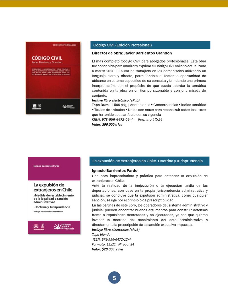 Catálogo Derecho BJU Ediciones septiembre 2026 — page 6