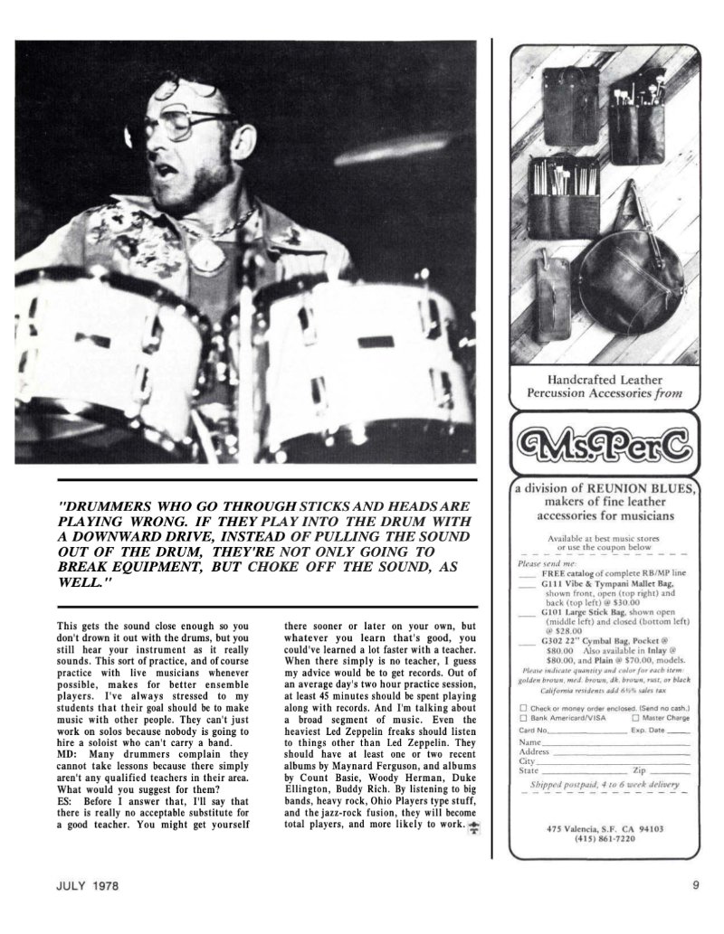 July 1978 - Modern Drummer - Ed Shaughnessy — page 6