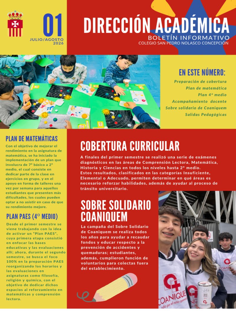 Boletín Dirección Académica - Julio - Agosto 2026 — page 1