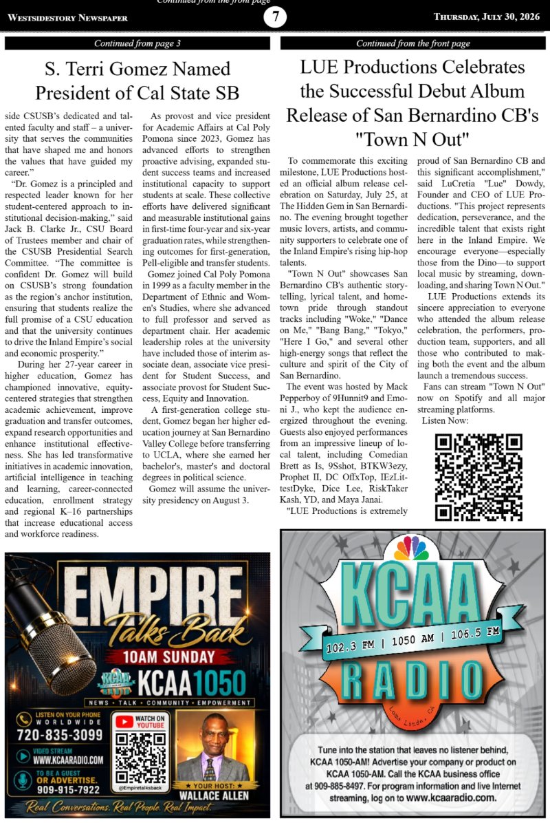 Thursday, July 30 | Volume 40 No. 20 — page 7