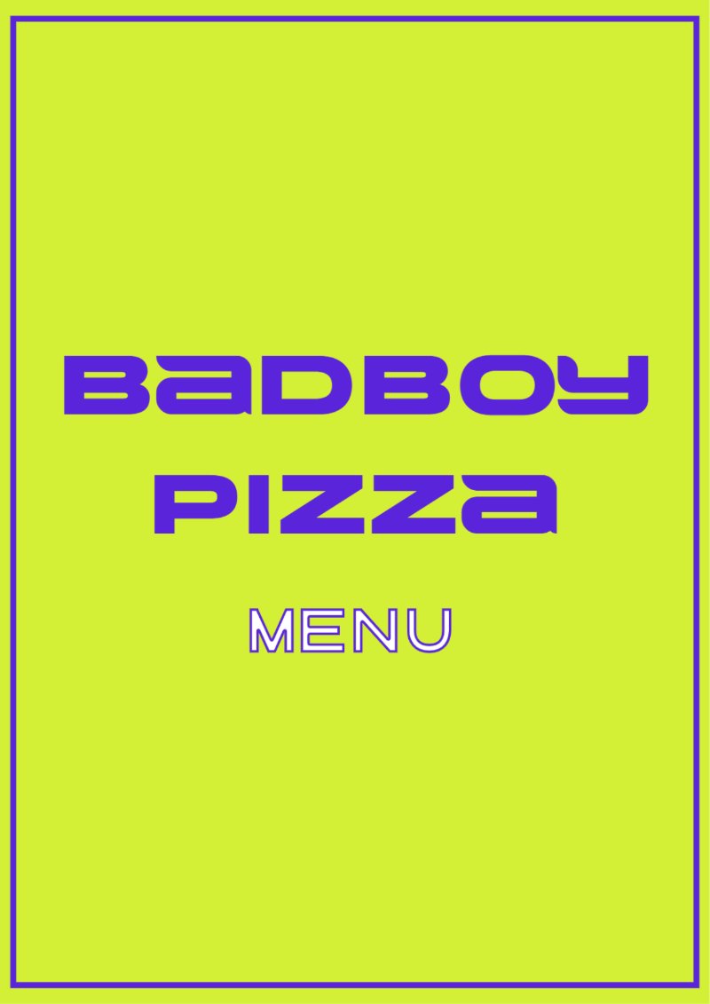Menu — page 1