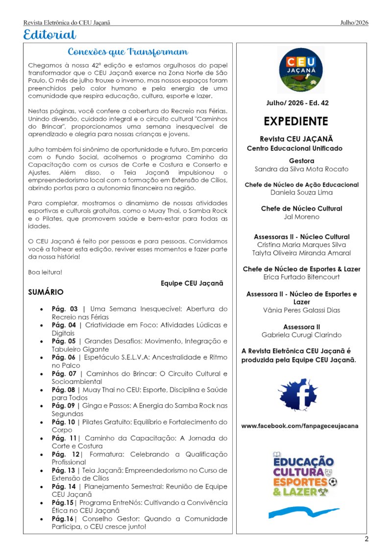 Revista Eletrônica CEU Jaçanã - Julho de 2026-1(1) — page 2