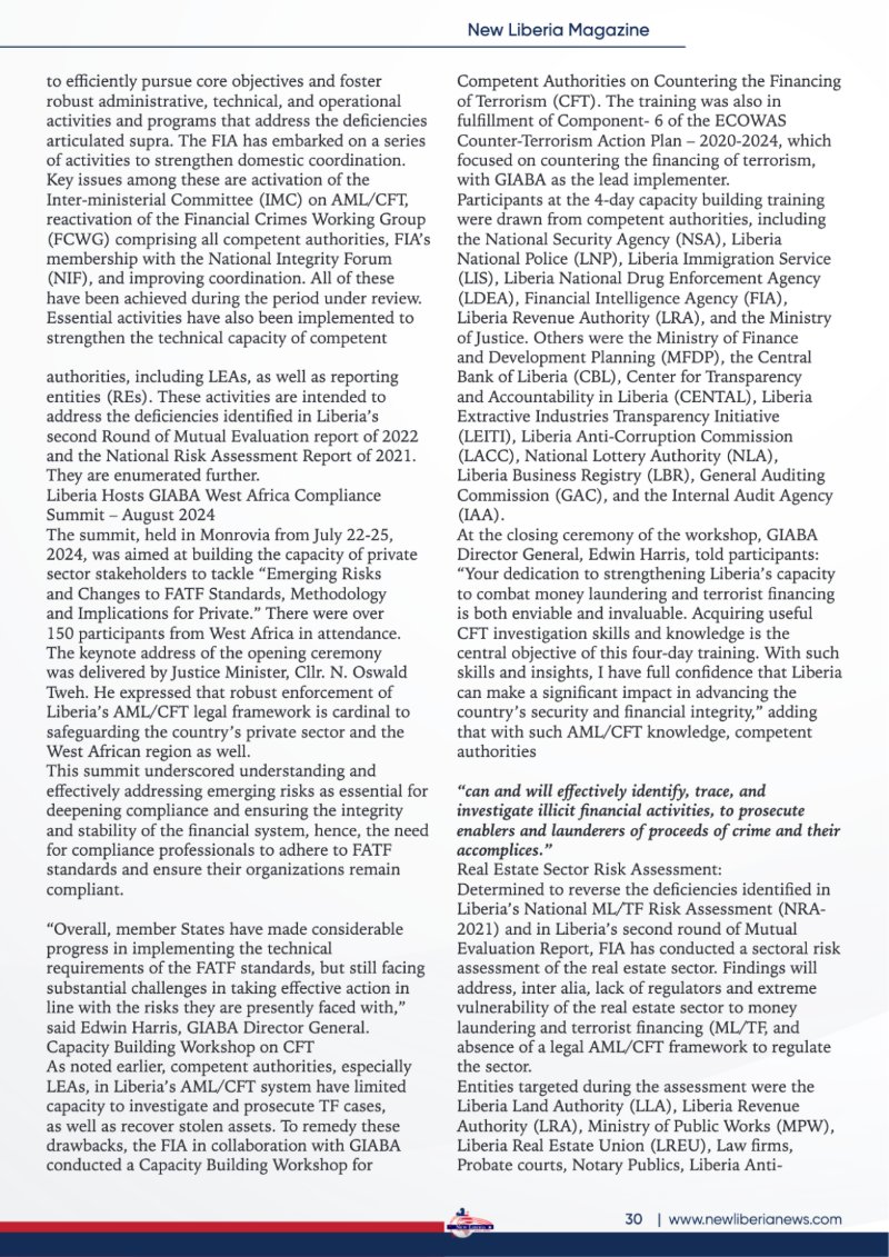 2 Magazine NEW LIBERIA — page 30
