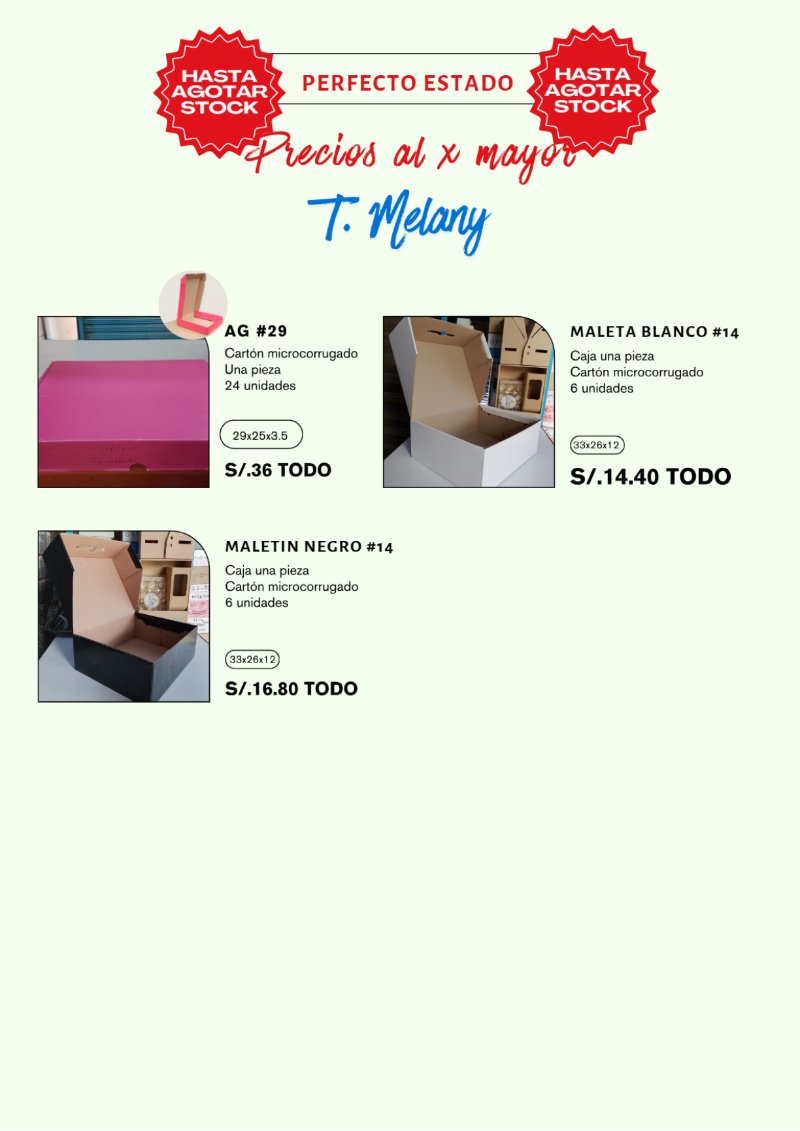 SALDOS Y REMATES CAJAS — page 1