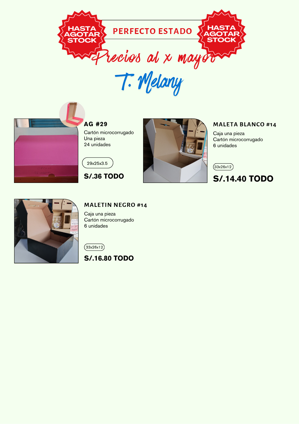 SALDOS Y REMATES CAJAS 