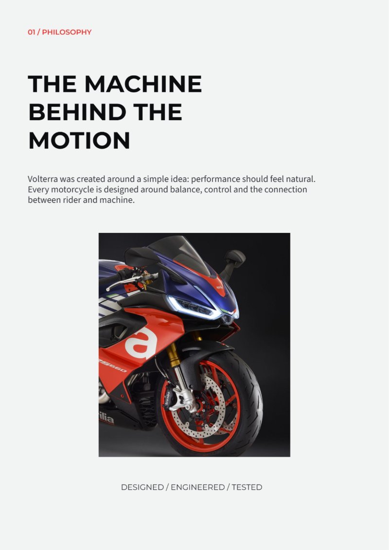 Volterra Motorcycle Catalog — page 2