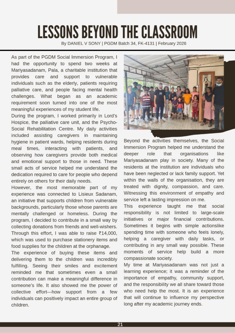 Beyond the Classroom : SIP Chronicles — page 32