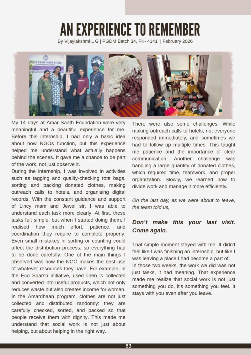Beyond the Classroom : SIP Chronicles — page 74