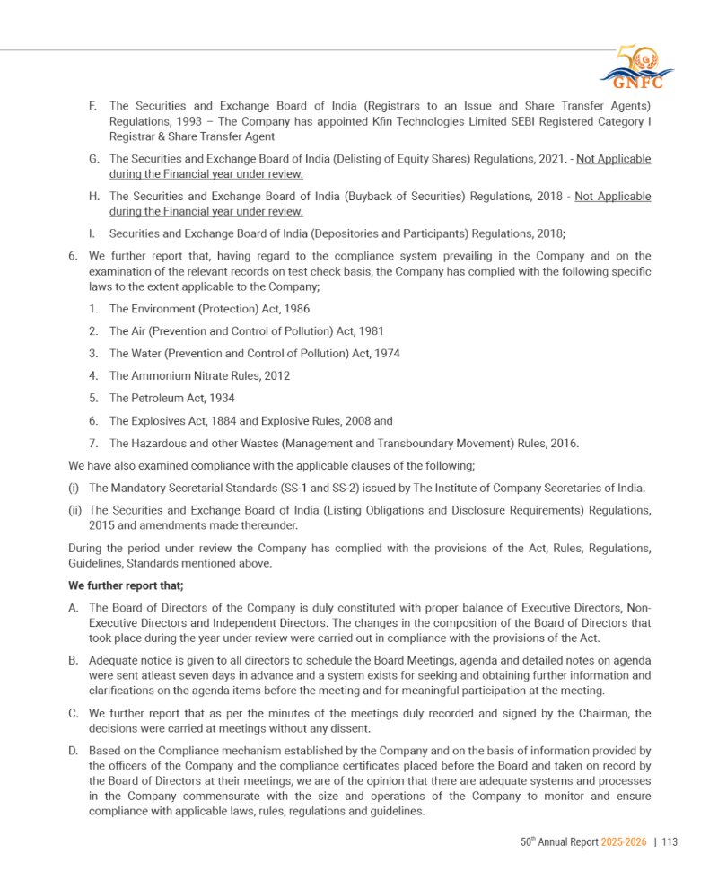 GNFC Annual Report 2025-26 — page 137