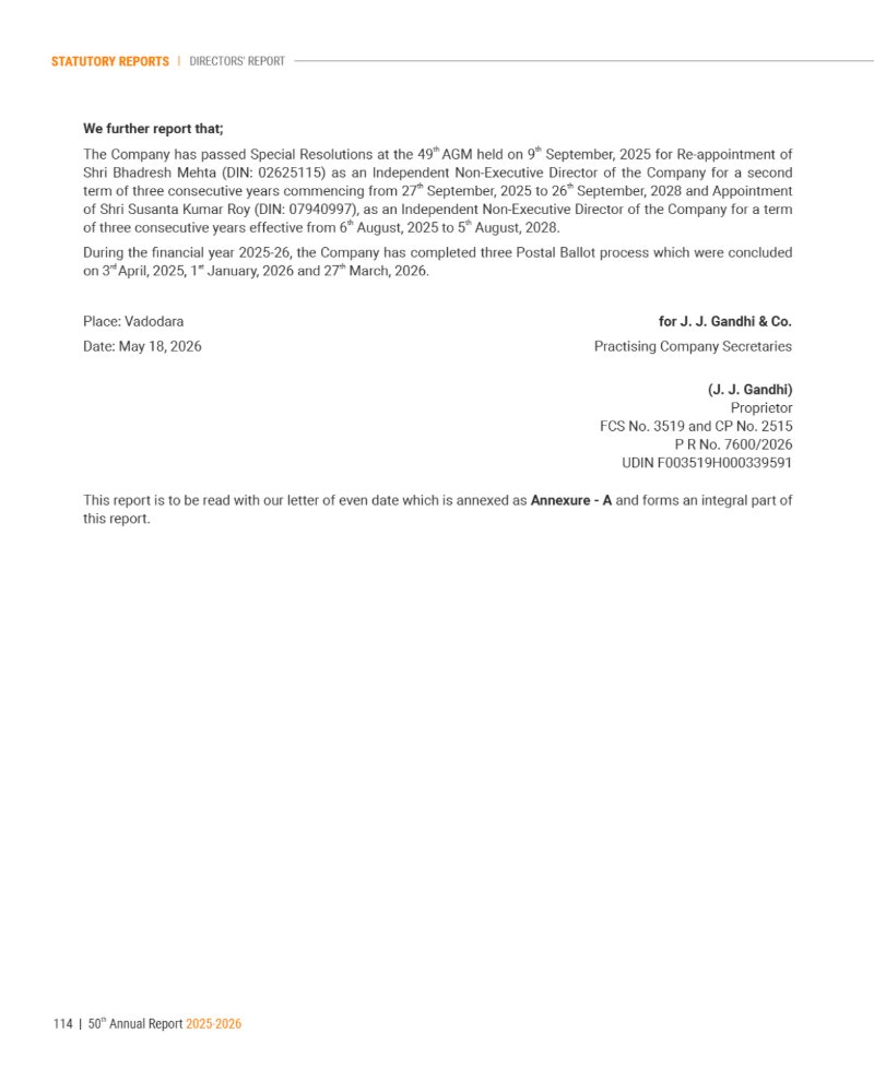 GNFC Annual Report 2025-26 — page 138