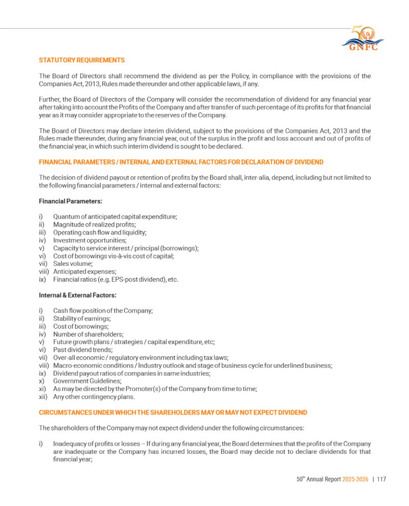 GNFC Annual Report 2025-26 — page 141
