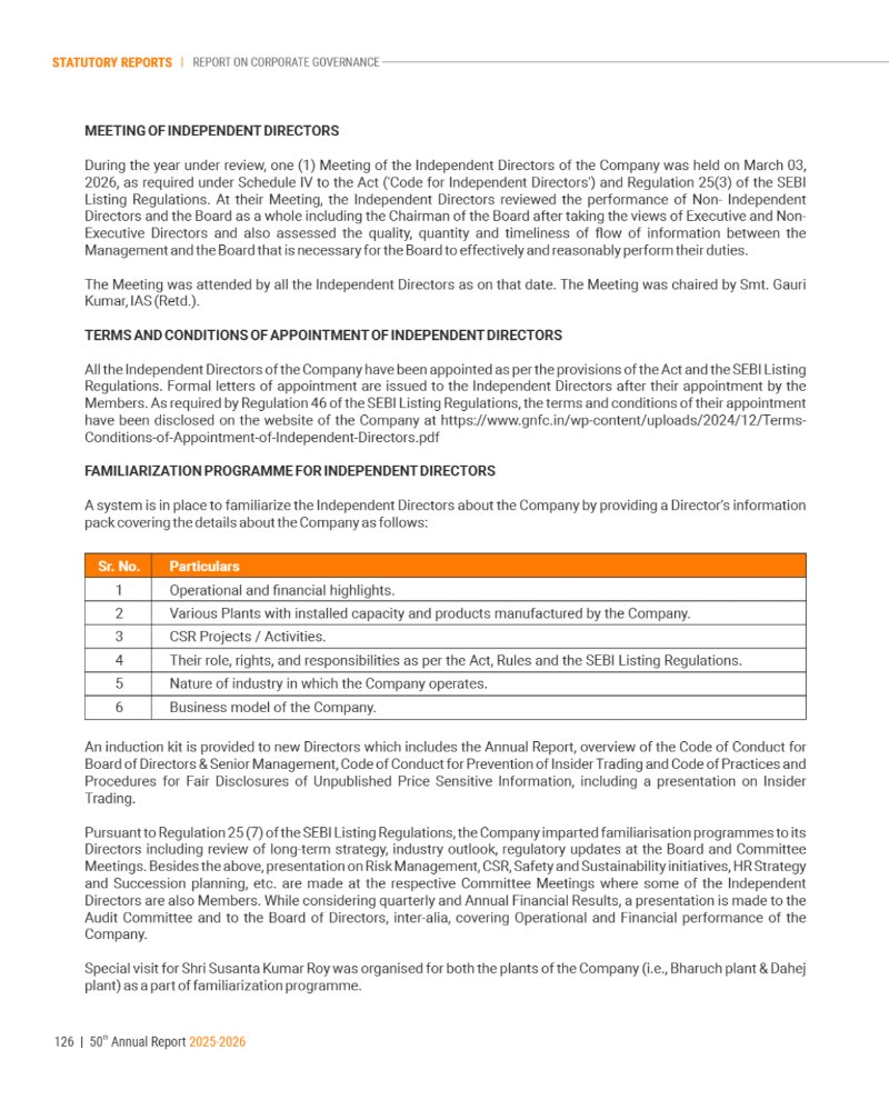 GNFC Annual Report 2025-26 — page 150