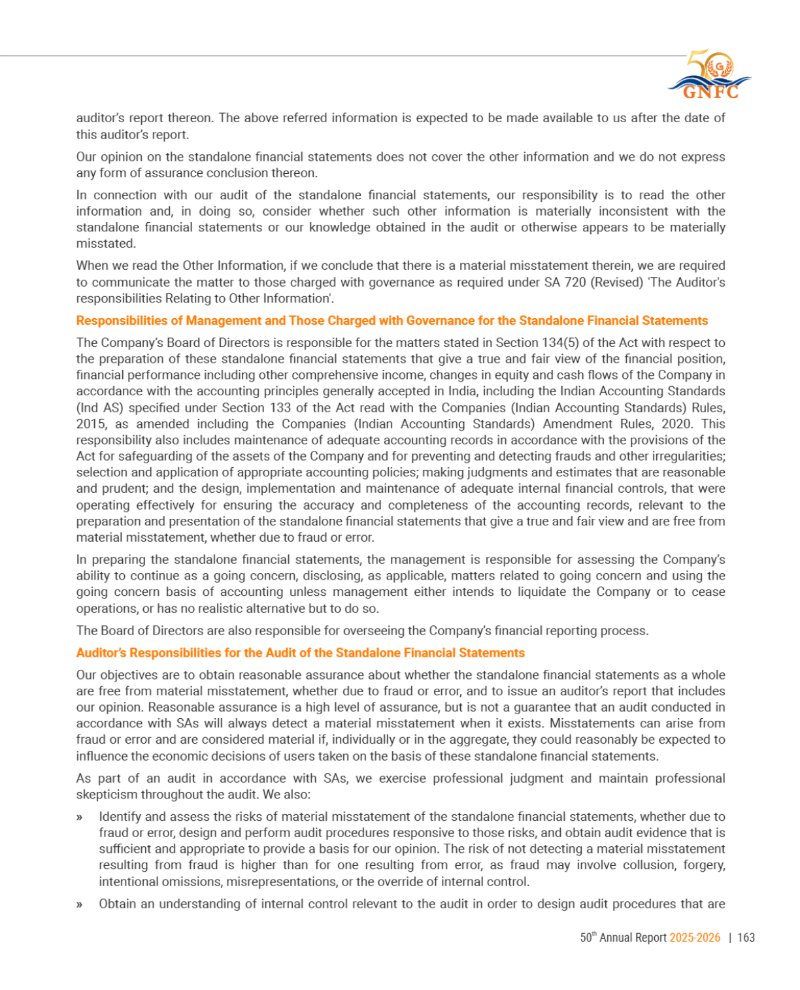 GNFC Annual Report 2025-26 — page 187