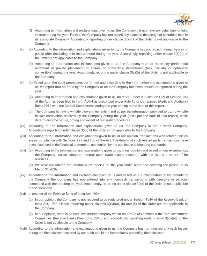 GNFC Annual Report 2025-26 — page 195
