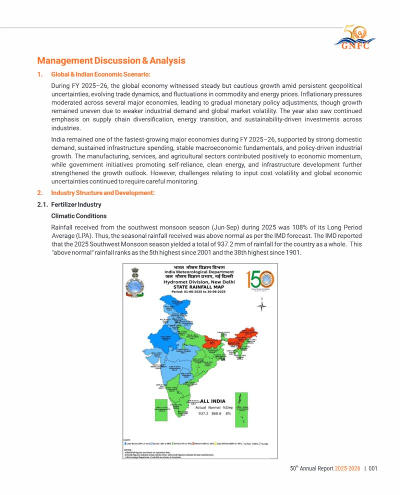 GNFC Annual Report 2025-26 — page 25
