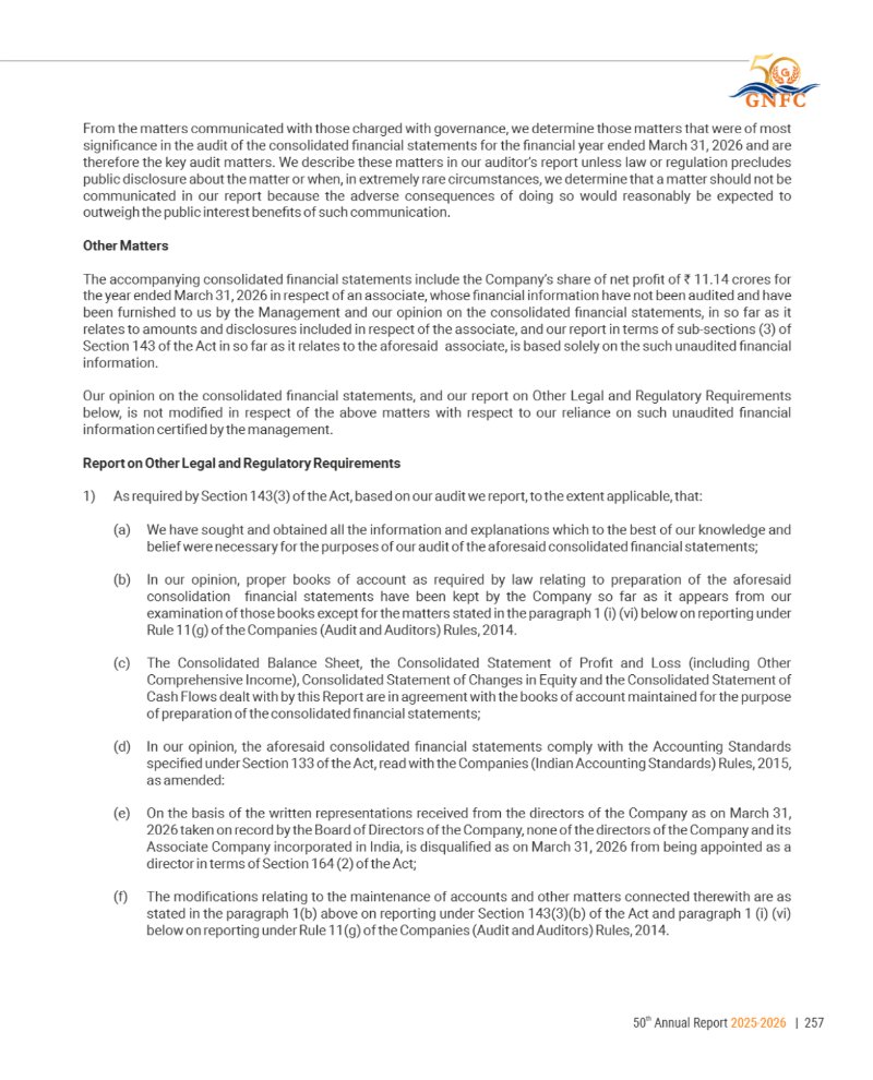 GNFC Annual Report 2025-26 — page 281