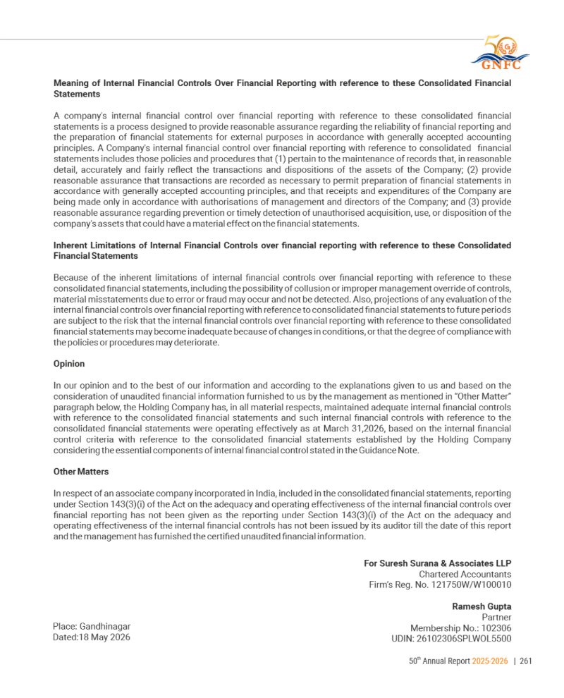 GNFC Annual Report 2025-26 — page 285