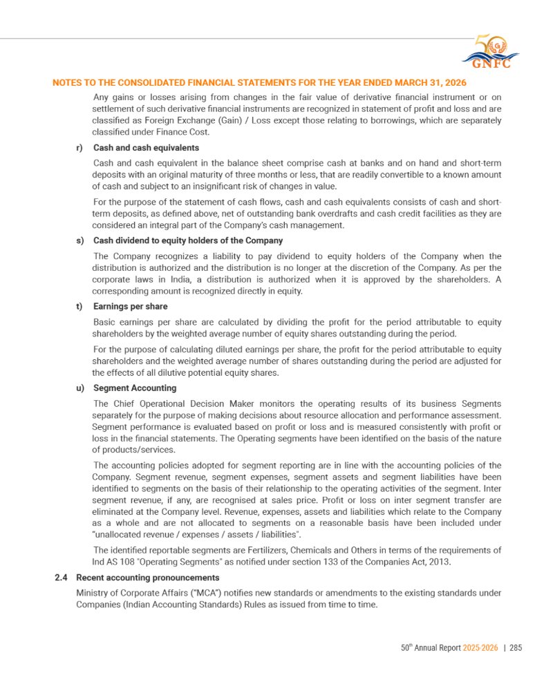 GNFC Annual Report 2025-26 — page 309