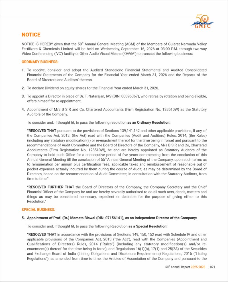 GNFC Annual Report 2025-26 — page 45
