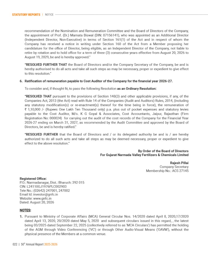 GNFC Annual Report 2025-26 — page 46