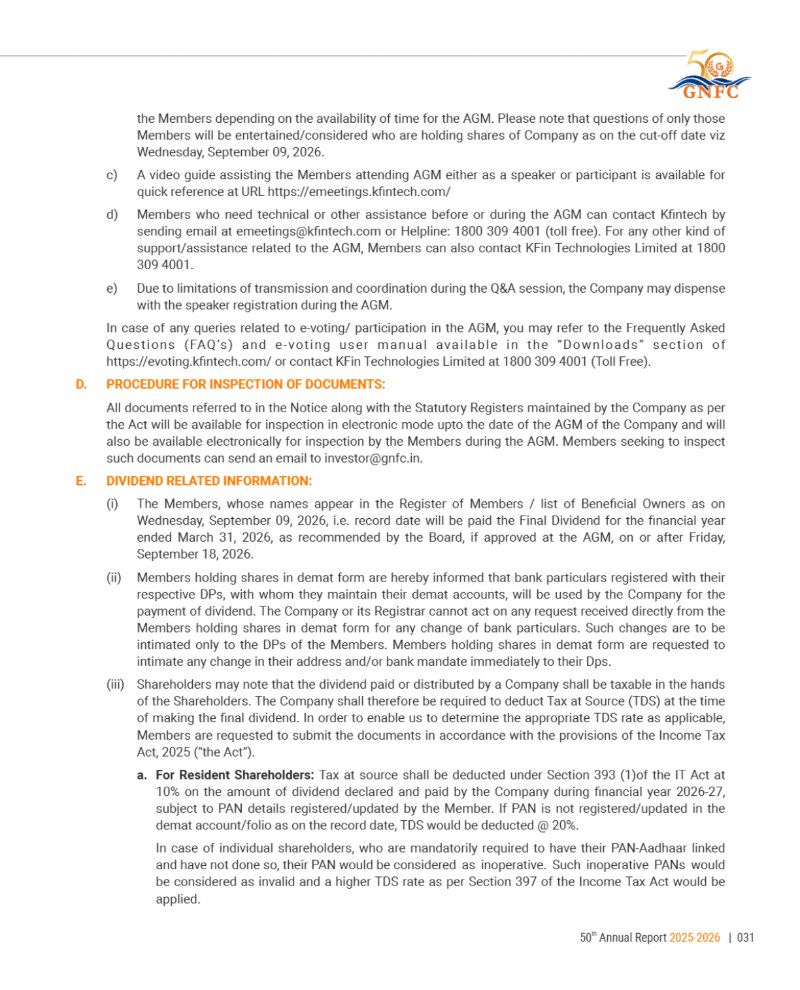 GNFC Annual Report 2025-26 — page 55