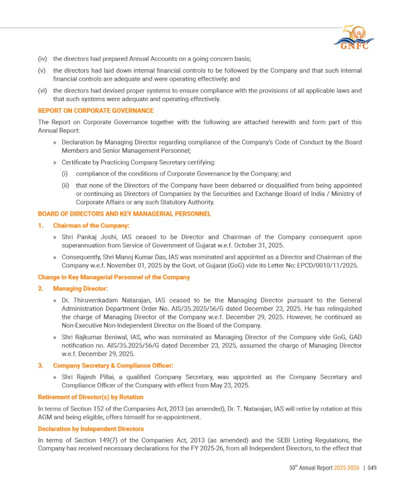 GNFC Annual Report 2025-26 — page 73