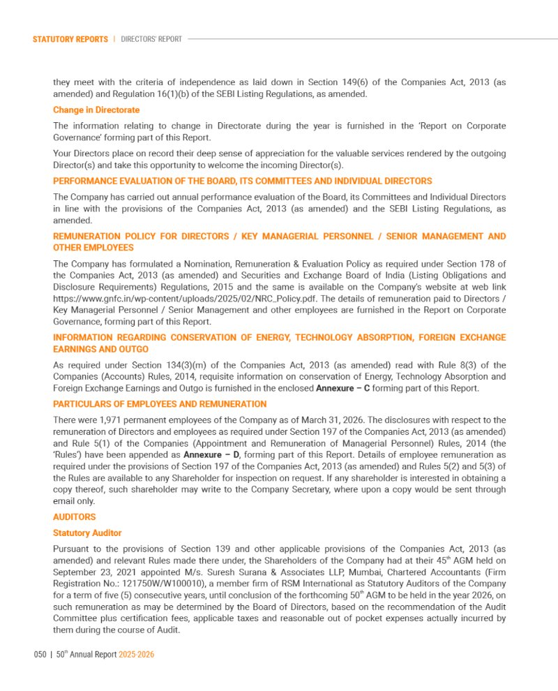GNFC Annual Report 2025-26 — page 74