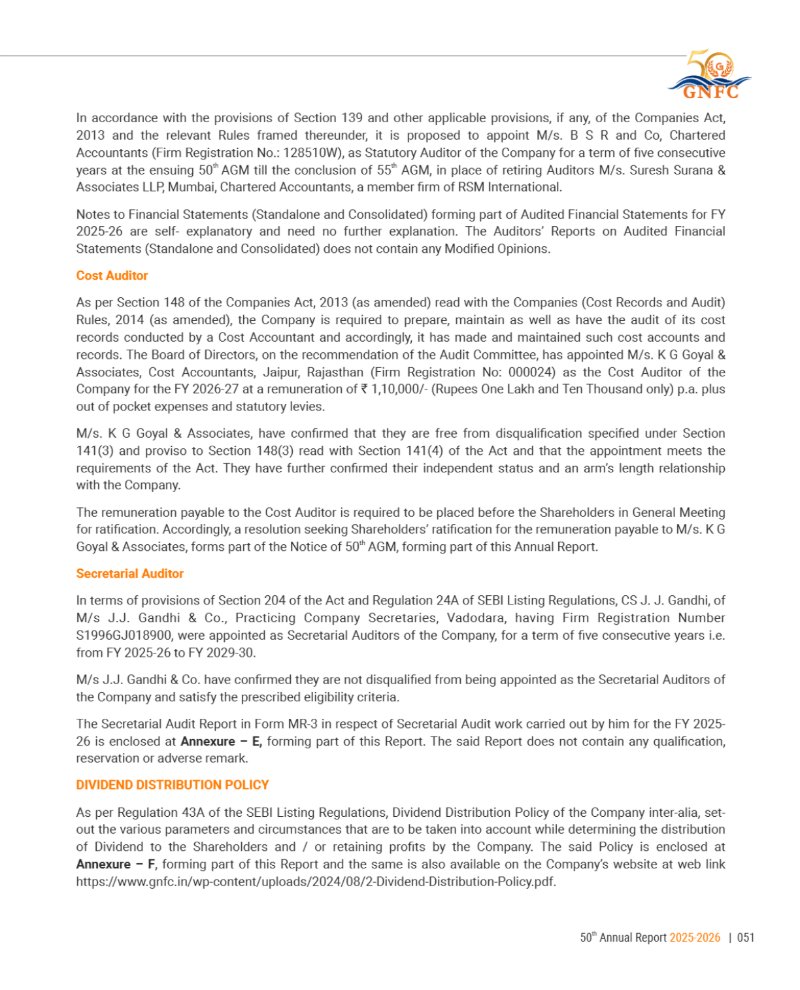 GNFC Annual Report 2025-26 — page 75