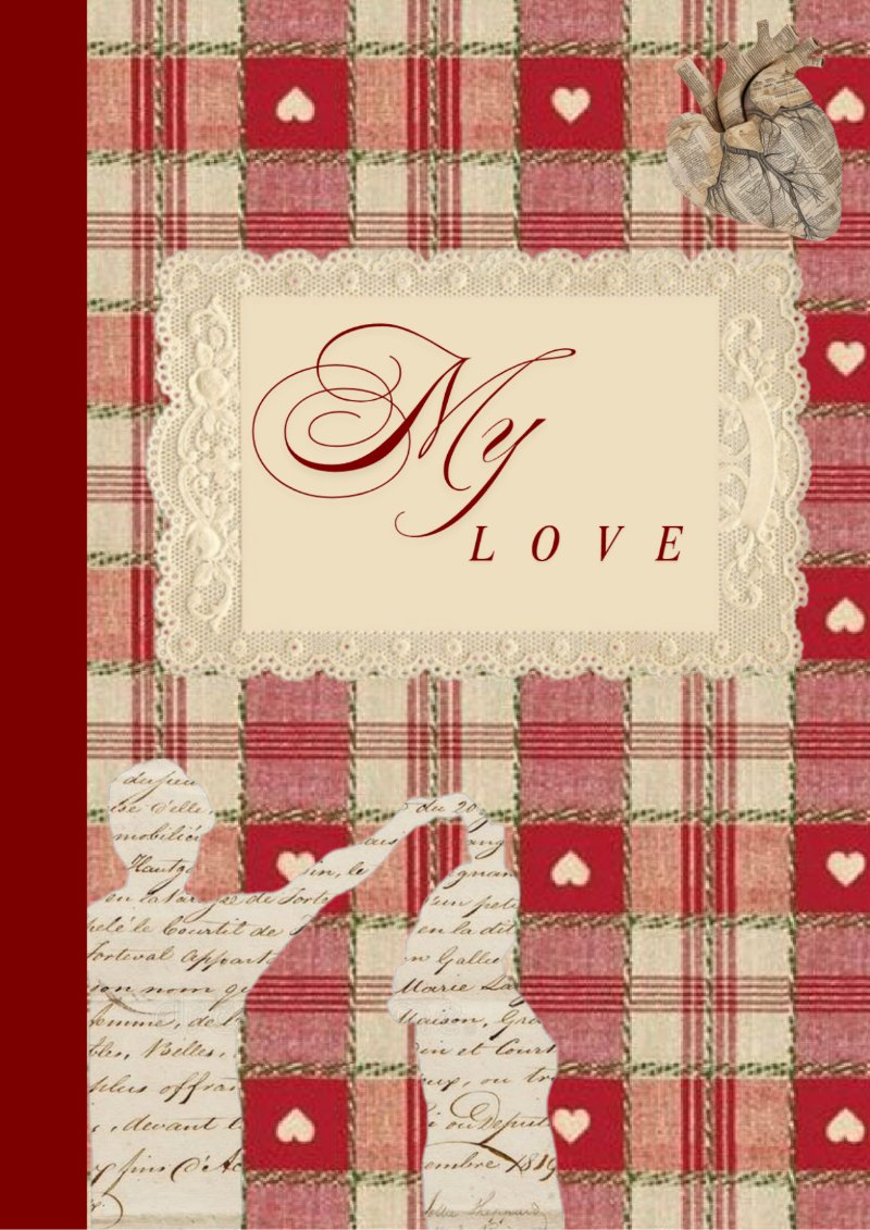 Copia de FREE TEMPLATE @Jeska Pixels Vintage Love Book — page 1