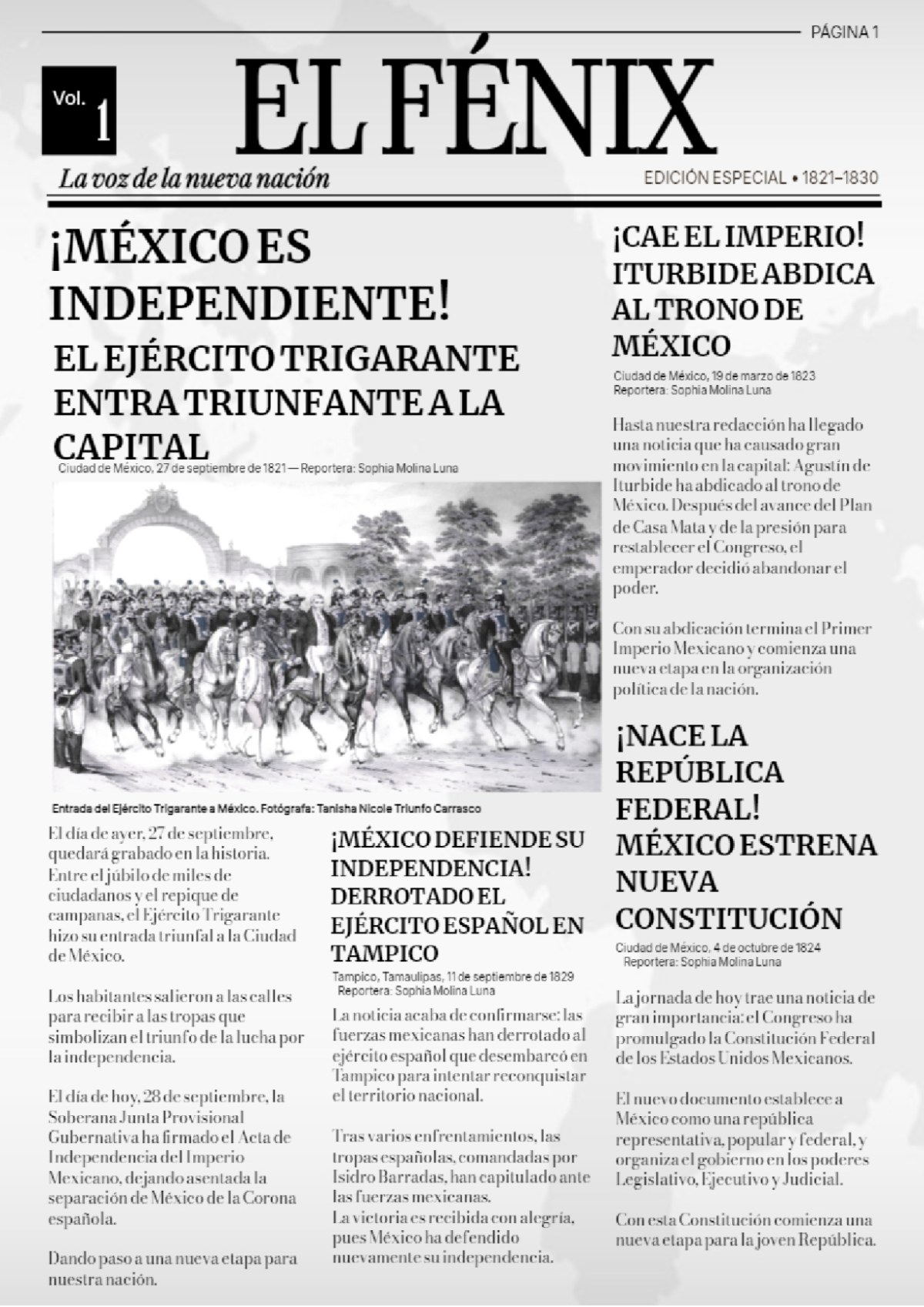 Periódico El Fénix-Edición 1821-1830