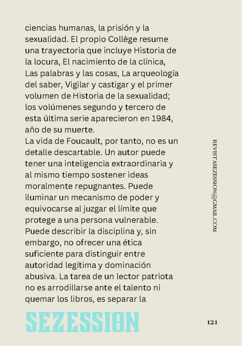 sezession especial buenos lectores n30 — page 121